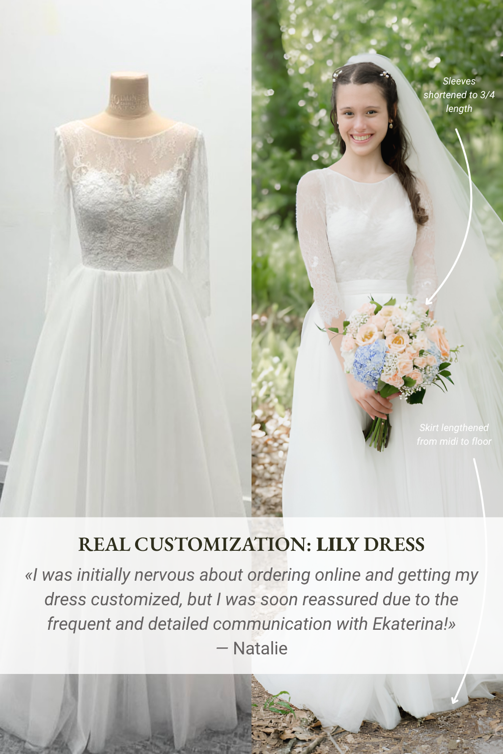 Customize Your Piondress Wedding Dress  Piondress