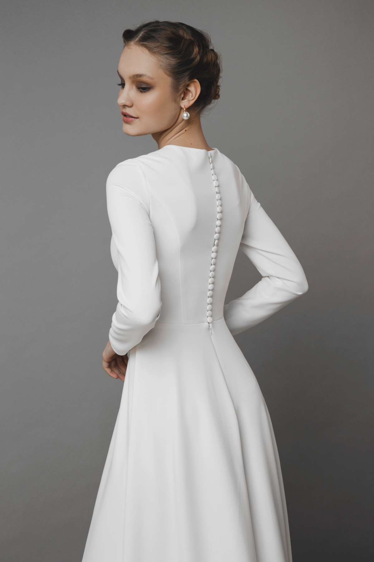 Long Sleeve Crepe Wedding Dresses for a Sophisticated Bridal Look