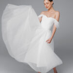 Tulle midi wedding dress, short wedding dress, 50s wedding dress, simple wedding dress – Mystique Midi