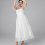 50s wedding dress with sleeves – Layla