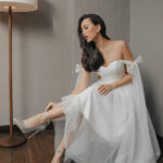 Short wedding dress, strapless wedding dress, 50s wedding dress, simple wedding dress, a-line tulle dress – Adelina