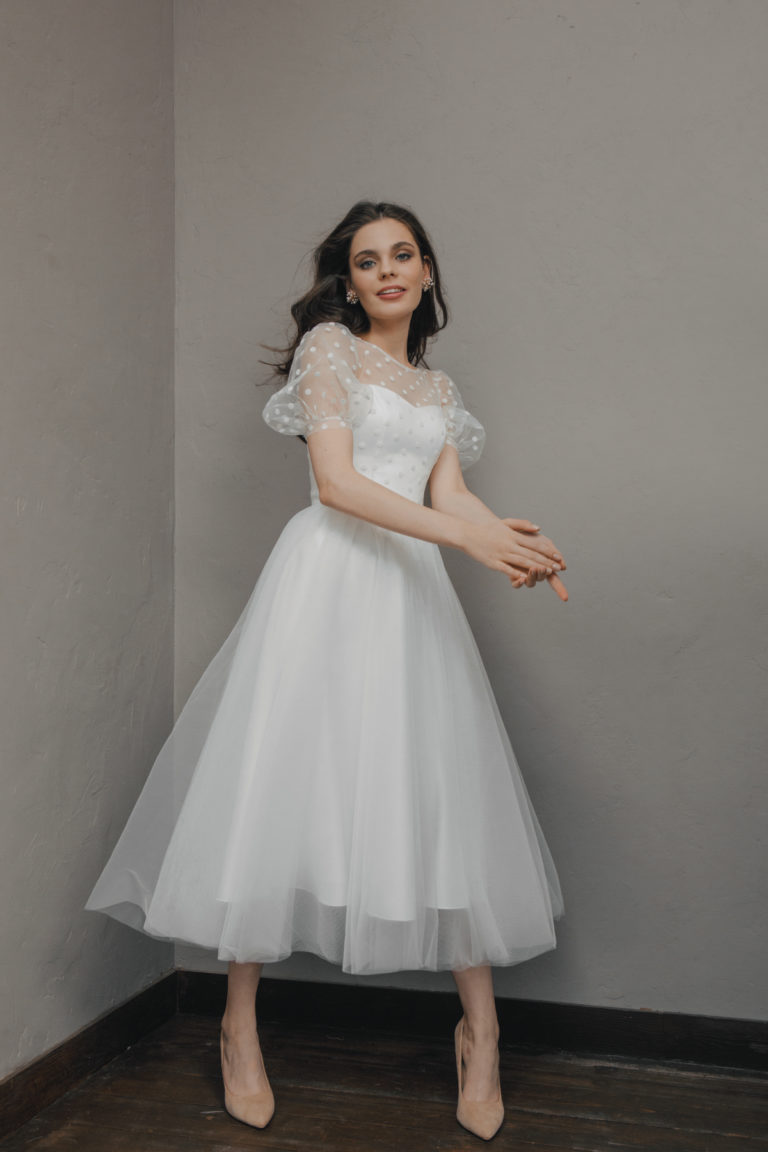 50s wedding dress with sleeves