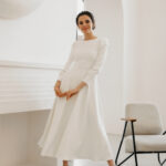 Short wedding dress with long sleeves – Camilla