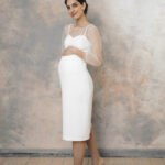 Simple maternity wedding dress, elegant maternity bridal dress – Rita