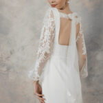 Simple square neckline wedding dress – Leighton