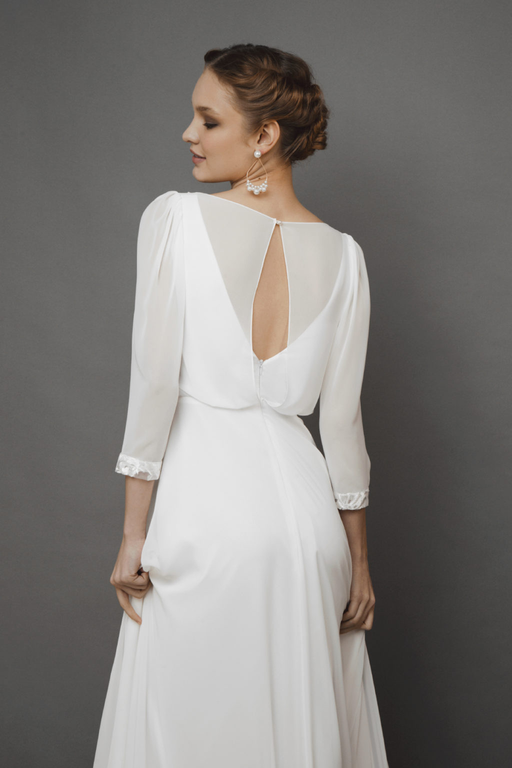 Elegant chiffon wedding dress – Odetta • Piondress