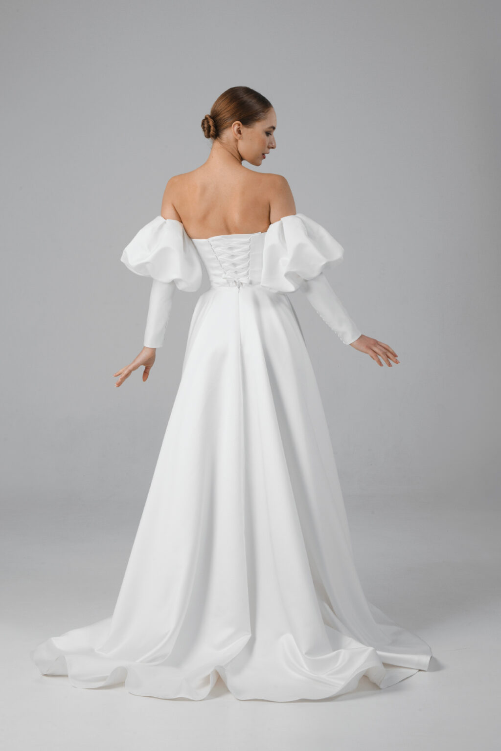 Sleeveless Maxi Satin Regular Wedding Dress enz00299