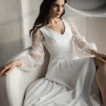 Boho wedding dress with sleeves - Wendy