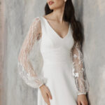 Boho wedding dress with sleeves - Wendy