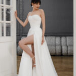 Sweetheart Satin Bridal Gown with Slit - Sienna